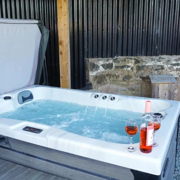 The Shire Luxury Converted Horse Lorry with private hot tub Cyfie Farm，位于Llanfyllin的酒店