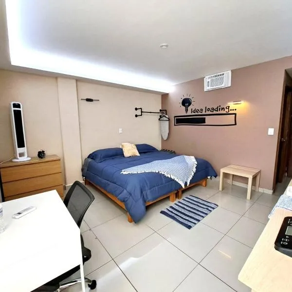 A04 KING Premium Suite KING Cocina Terraza Companies Work Teams 1-2 PAX，位于库奥蒂特兰伊斯卡伊的酒店