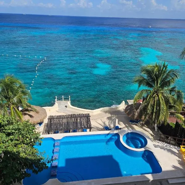 Cantamar 401, huge condo , incredible views, Sargassum Free，位于科苏梅尔的酒店