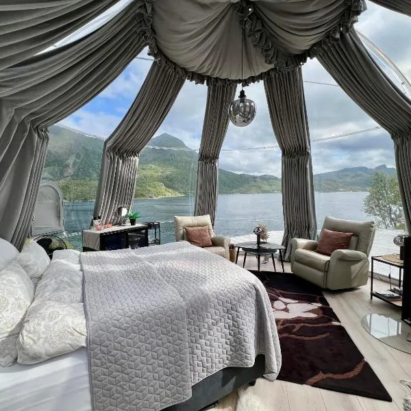 Lofoten Glamping Dome，位于Myrland的酒店