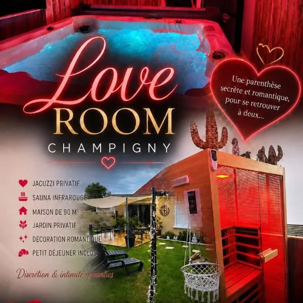 La Maison des Plaisirs Love room,位于Champigny-sur-Yonne的酒店