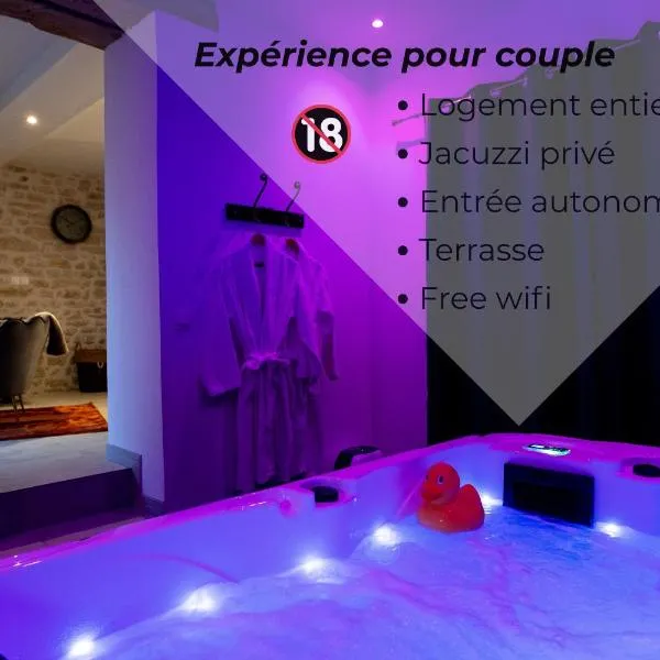 Jacuzzi privé Love Room Entre Nemours et Montargis，位于Château-Landon的酒店