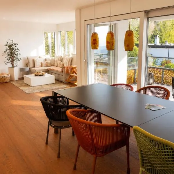 Swiss Horizon - Mythenblick - Modern 100m2 mit Alpenblick und Terrassen，位于Hinwil的酒店