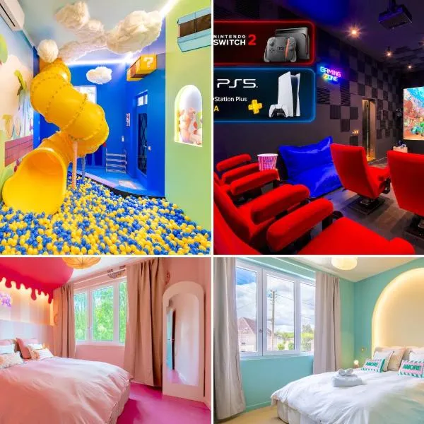 Pop & Fun à Provins avec Toboggan, Cinéma Room et Climatisation，位于普罗万的酒店
