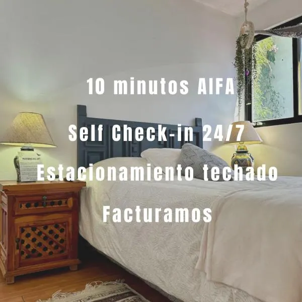Beautiful Loft 10 minutes from AIFA，位于San Pedro Atzompa的酒店