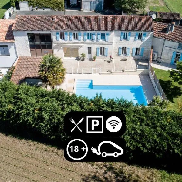 Les Cuves - Saintes - Chambres d'hôtes et gîte，位于桑特的酒店
