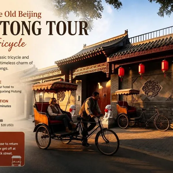 Hutong Jasmine Courtyard Hotel Forbidden City Tiananmen Central Beijing Fluent English Front Desk，位于北京的酒店