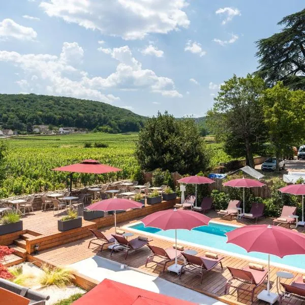 Hôtel Les Deux Chèvres Gevrey-Chambertin，位于热夫雷尚贝尔坦的酒店