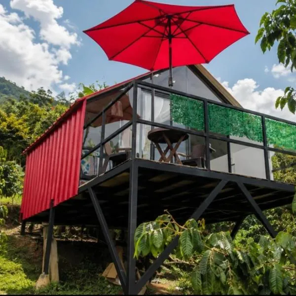 Café y sueños Cabaña Jacuzi externo,位于锡尔瓦尼亚的酒店
