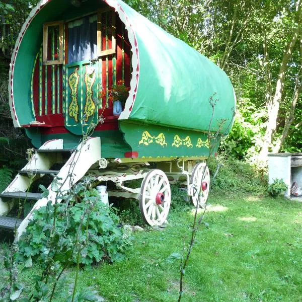 Romany Wagon & Cwtch with your own private 1 acer，位于兰达西尔的酒店