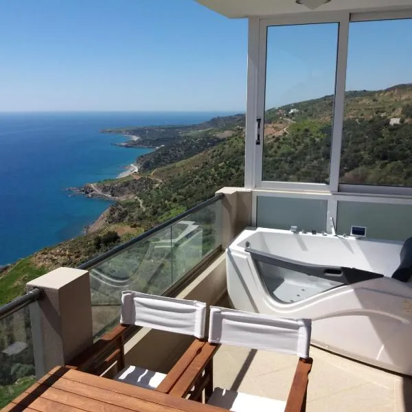 Akrotiri Panorama - luxury apartments with sea view，位于罗达奇诺的酒店