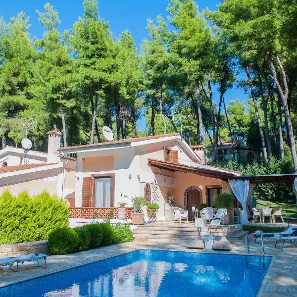 Naftilos Villa Sani with private Pool，位于卡兰兹拉的酒店